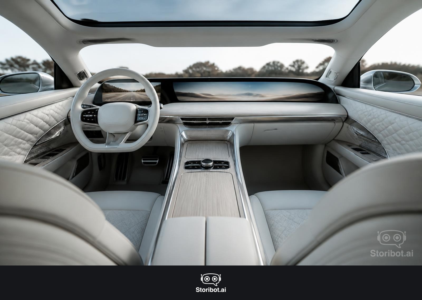 Veloria cabin in Bianco Ghiaccio — ice white leather specification