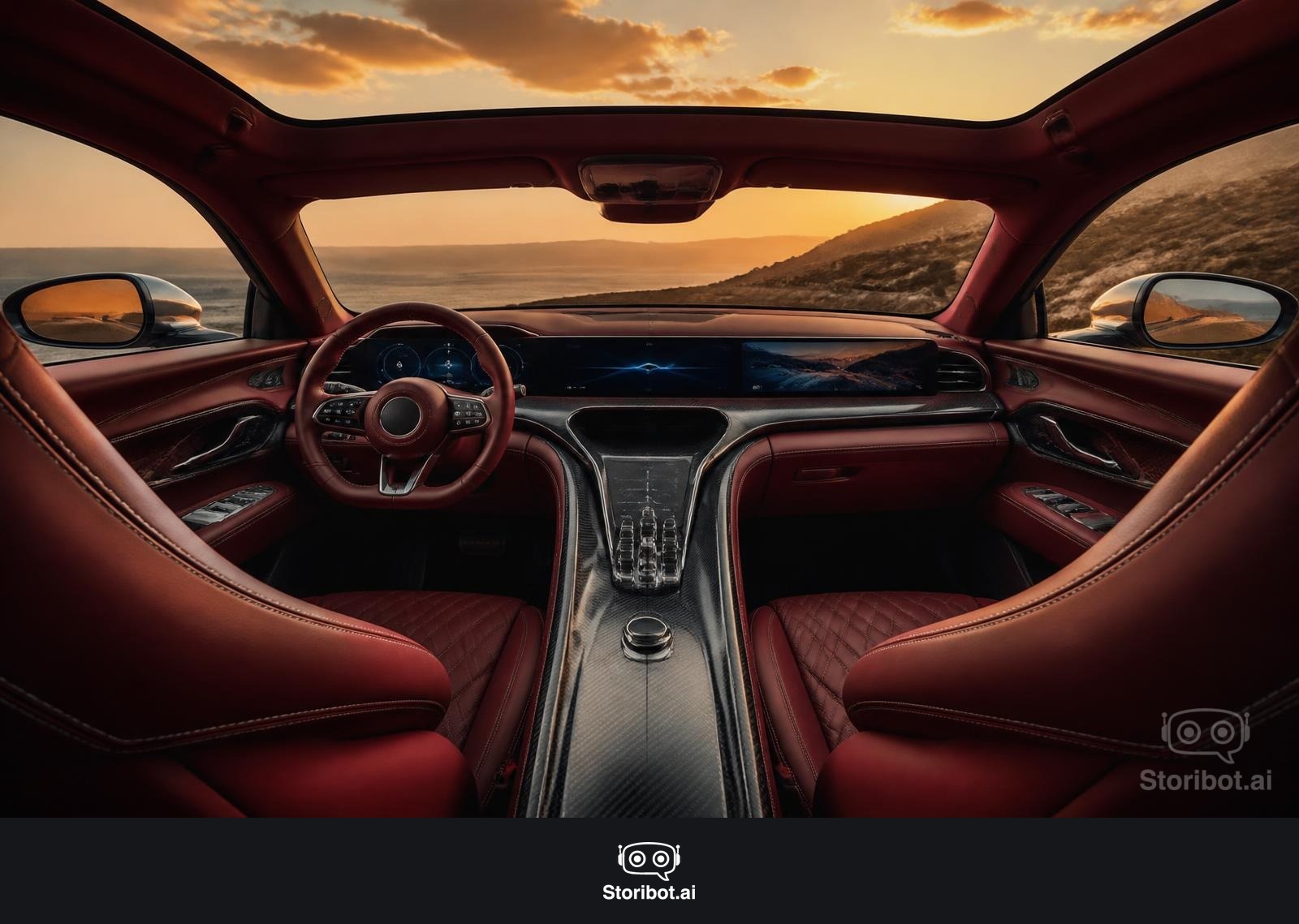 Veloria cabin in Rosso Passione — passion red leather specification